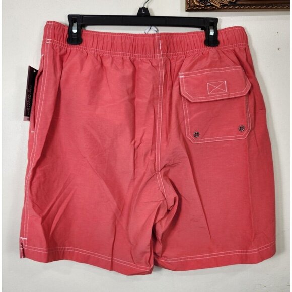 Mens Dark Melon Swimwear Shorts With Drawstring Waist & Pocket size L - Picture 1 of 8